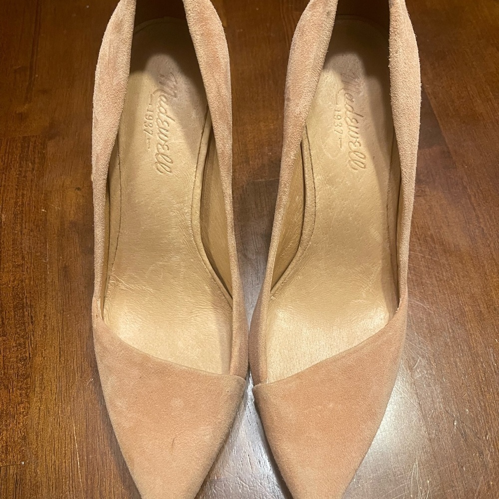MADEWELL Mira Heel in light pink suede. Size 8.5 - Picture 4 of 8